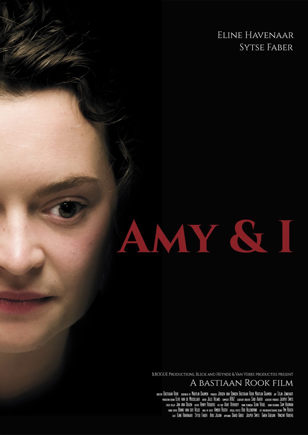 Amy & I — official poster, an award-winning one-take horror short by Bastiaan Rook