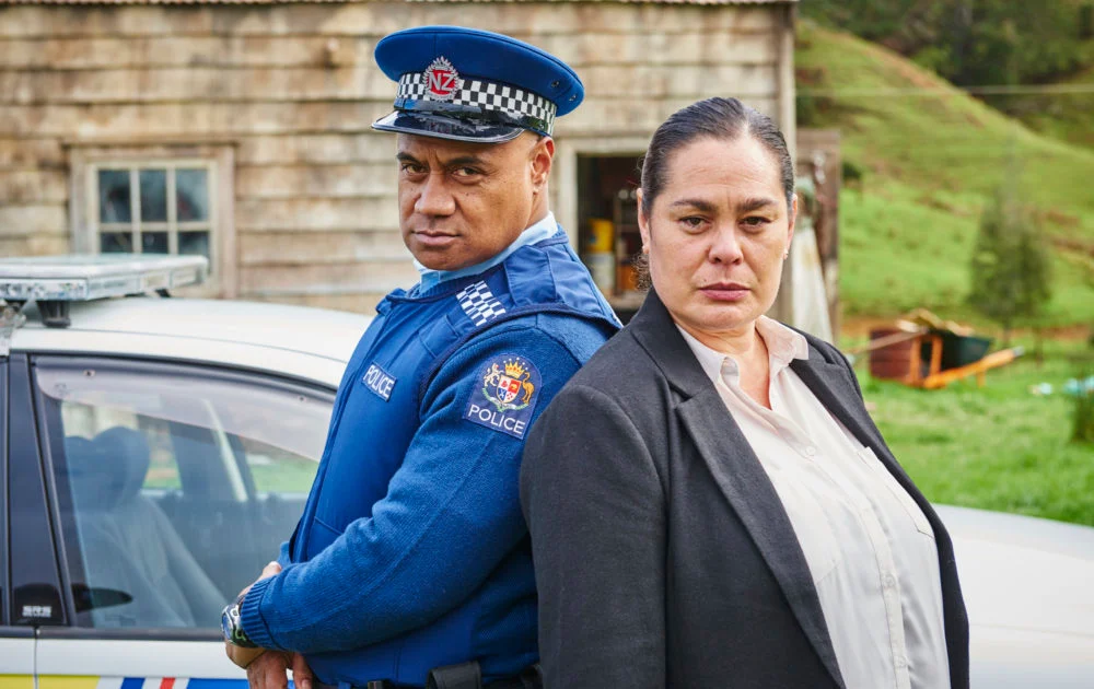 Rachel House as Paula, with Oscar Kightley, in Hunt for the Wilderpeople (2016). Courtesy of Vertigo Releasing